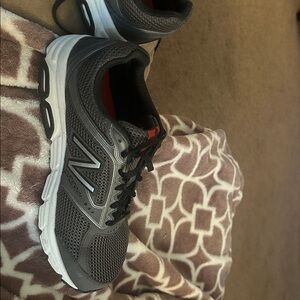 New Balance Gray and Red Athletic Shoes